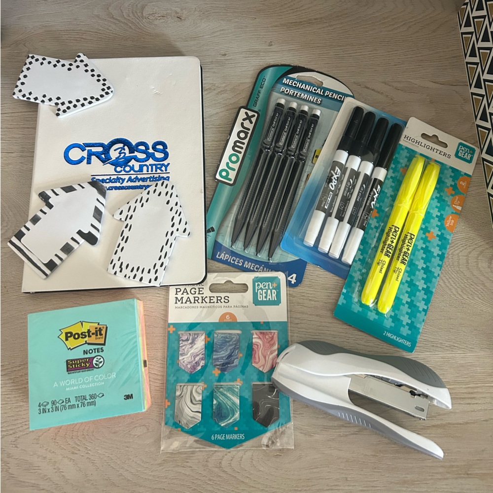 NEW Office Supply Bundle Notebook Sticky Notes Expo Markers Highlighters & more